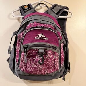 High Sierra Floral Printed Pink and Gray Women's Backpack